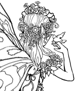 Castle Fairy Coloring Page