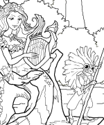 Mermaid Float Coloring Page