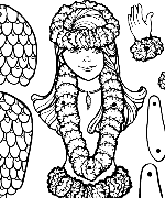 Mira Mermaid B&amp;W Puppet